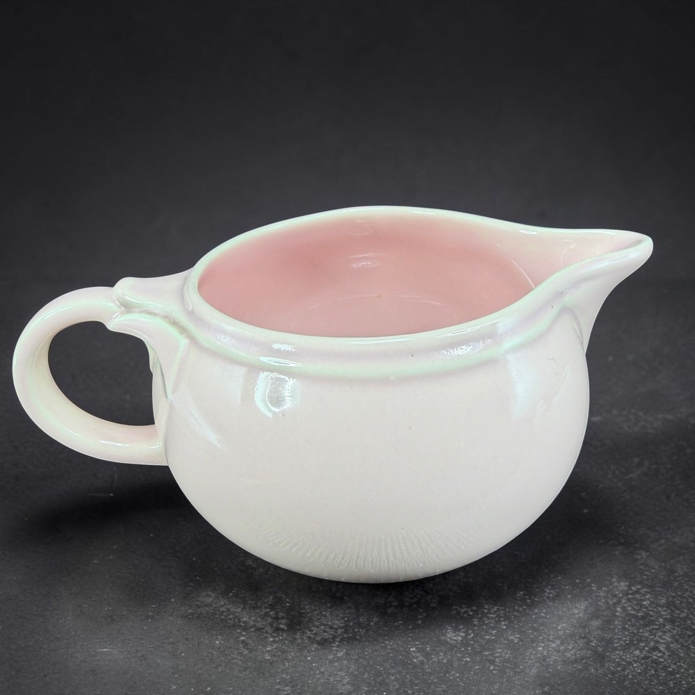 Vintage TS&T LuRay Pastels Sharon Pink Creamer Ceramic Jug‎ Pitcher USA Decor